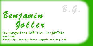 benjamin goller business card